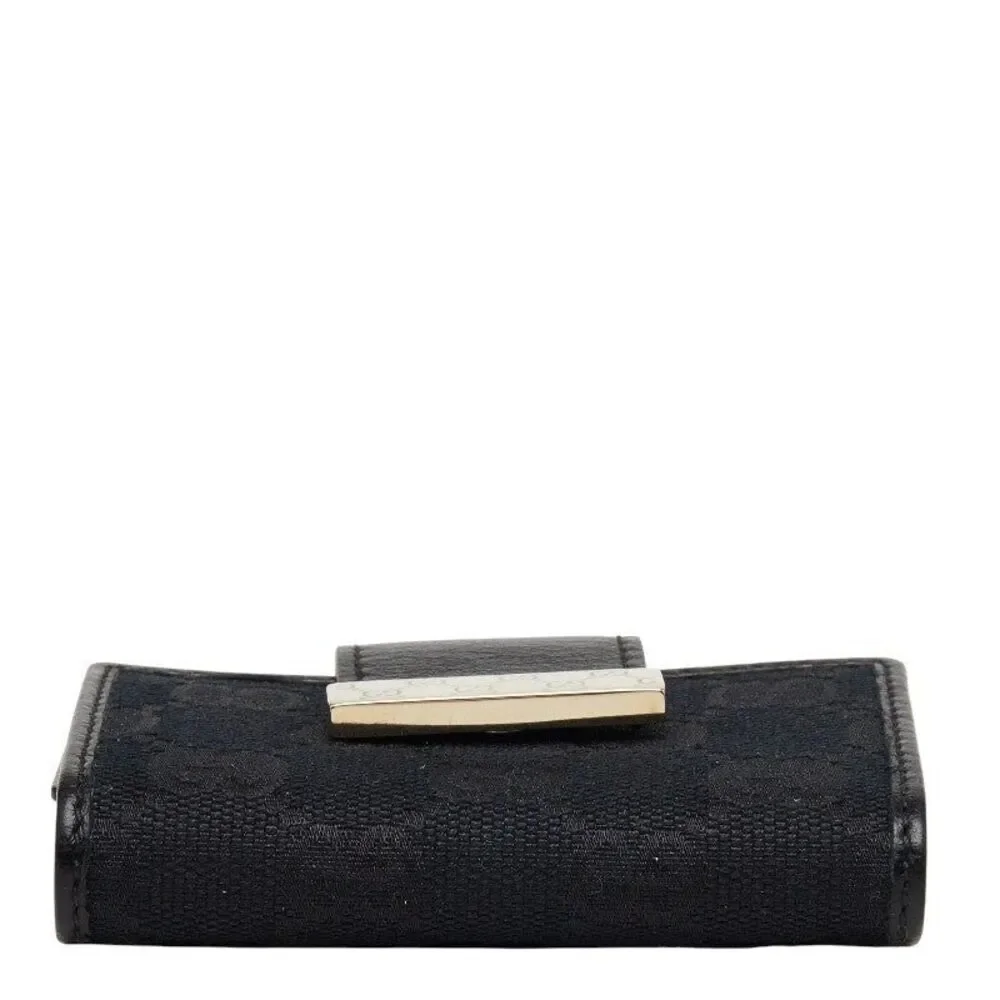 Gucci GG Canvas Logo Plate Key Case